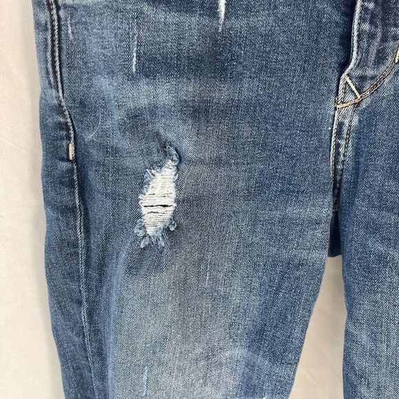 Lovers + Friends Ricky Super Distressed Mid Rise Skinny Jeans In Axis Sz 25 - Picture 5 of 16
